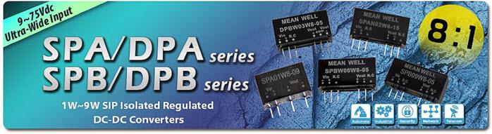 Infographic - MEAN WELL SPA/DPA/SPB/DPB Ultra-Wide Input DC-DC Converters