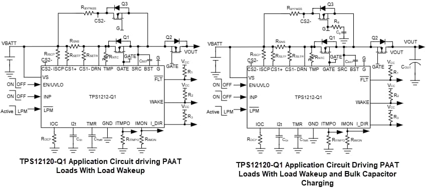 Application Circuit Diagram - Texas Instruments TPS1212-Q1 Automotive High-Side Switch Controllers