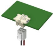 Conector SMT de alta potencia invertida a través de placa de TE Connectivity