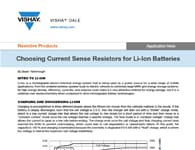 Nota de aplicación: Selección de resistencias de detección de corriente Nota de aplicación: Selección de resistencias de detección de corriente