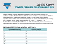 ¿Sabía que...? Directrices de reducción de potencia para condensadores de polímero ¿Sabía que...? Directrices de reducción de potencia para condensadores de polímero
