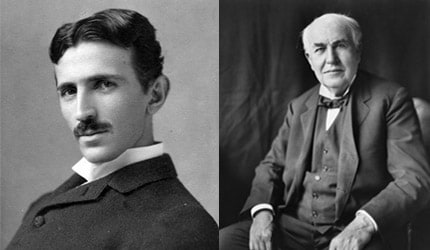 Nikola Tesla and Thomas Edison